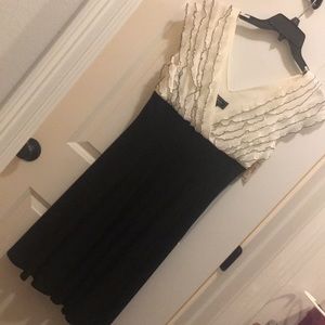 Sassy Black and Off White Cocktail Dress